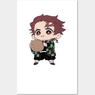 Angry Chibi Tanjiro From Demon Slayer Posters and Art